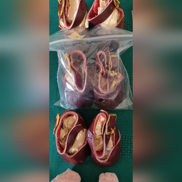LOT of VINTAGE Doll Shoes Moccasins Ballet Slippers DOLLSPART 19 pair 1" to 2" - Picture 7 of 16